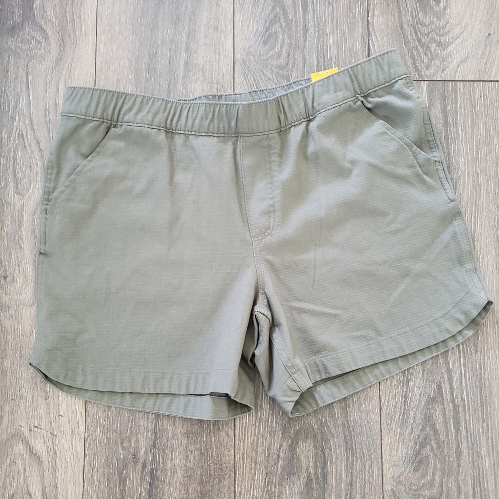 Carhartt Women's Force Relaxed Fit Ripstop Work Shorts Dusty Olive Green Size L